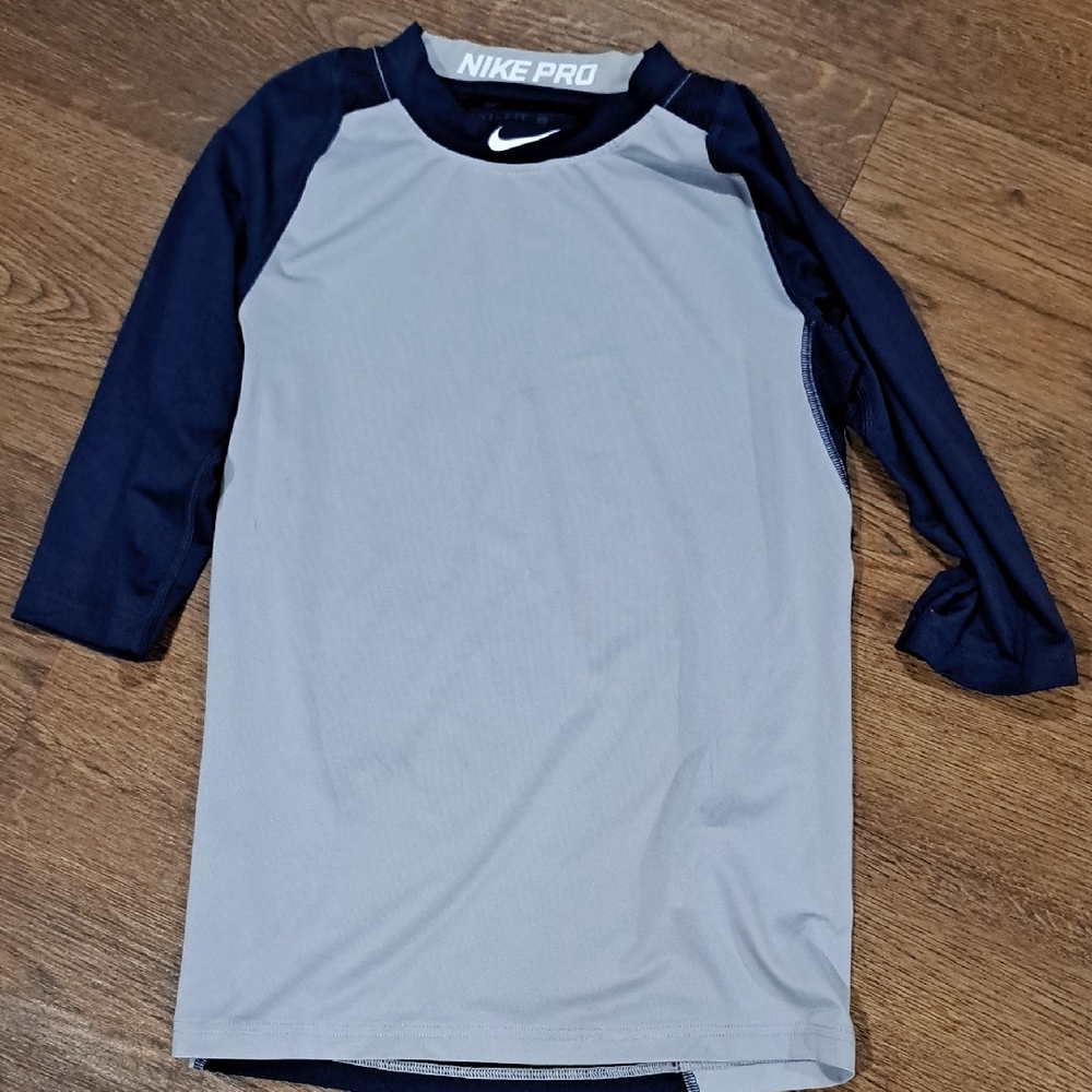 Nike Kids' Blue and Gray Raglan Shirt